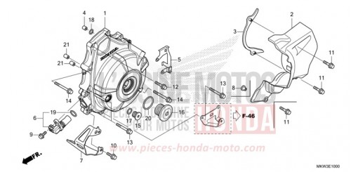 COUVERCLE DE GENERATEUR C.A. NC750XDM de 2021